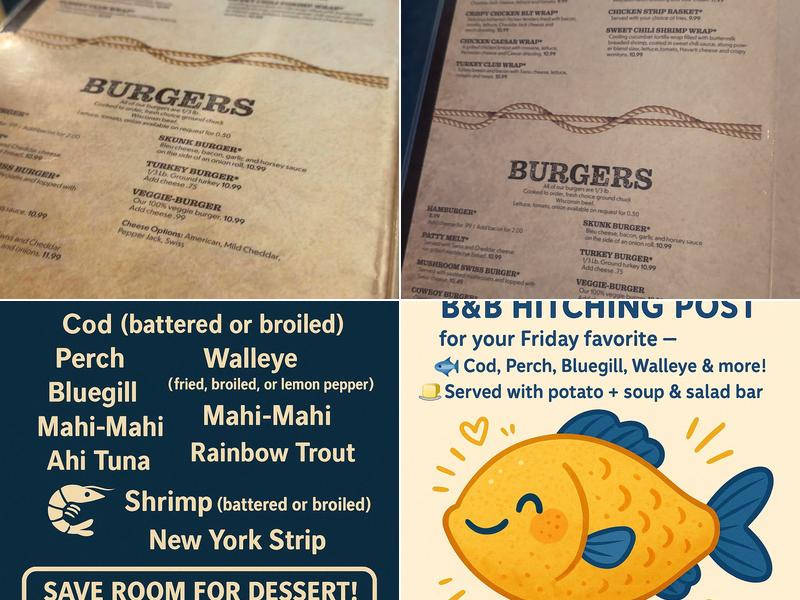 B&B Hitching Post Menu