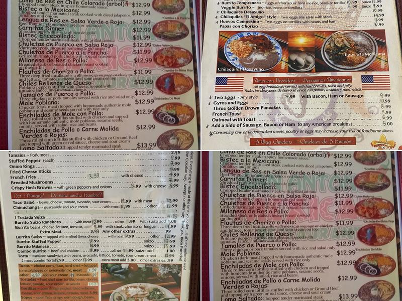Colotlán Restaurant Menu