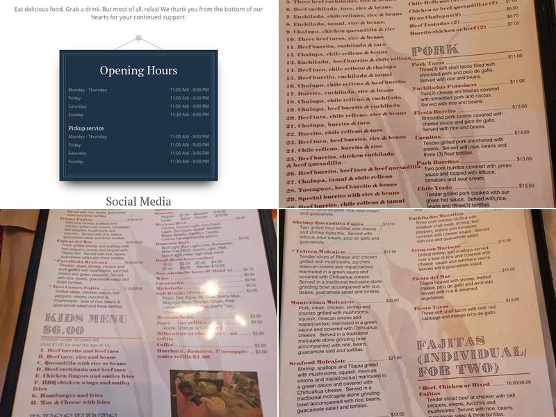 La Tolteca Authentic Mexican Cuisine Menu