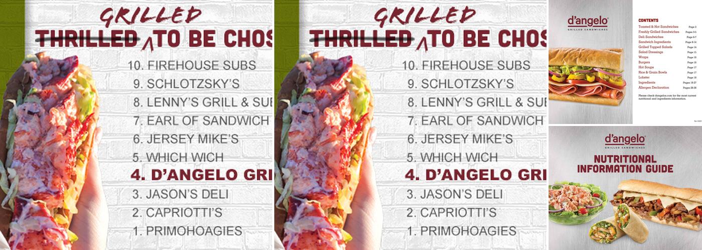 D'Angelo Grilled Sandwiches Menu