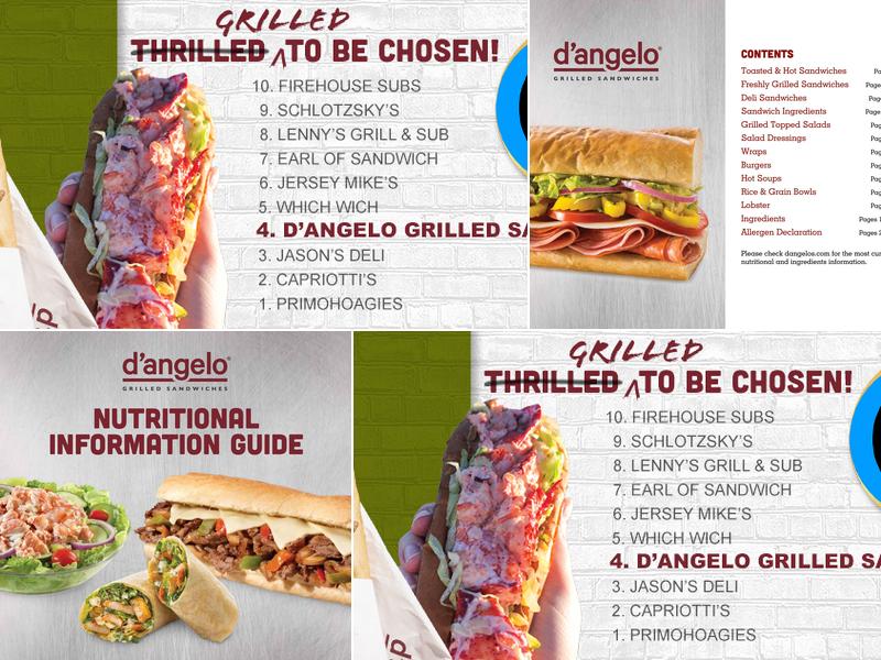 D'Angelo Grilled Sandwiches Menu