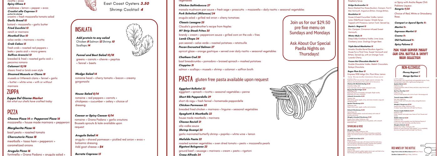 Spoleto Menu