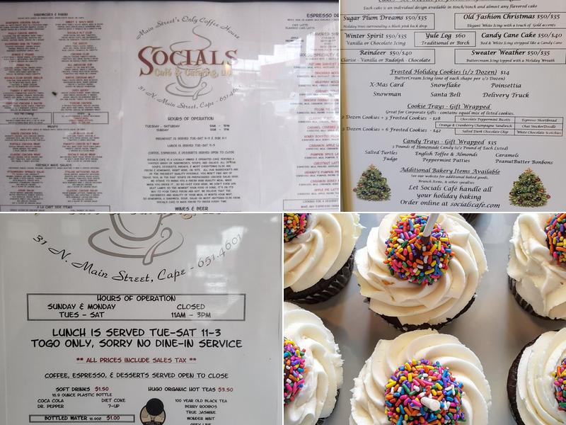 Socials Cafe & Catering LLC Menu