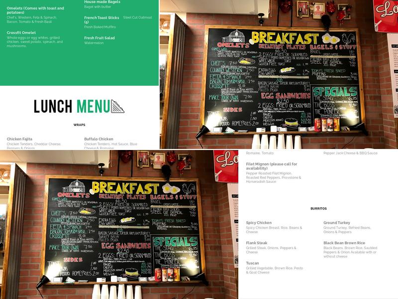 Chef's Table Fairfield Menu