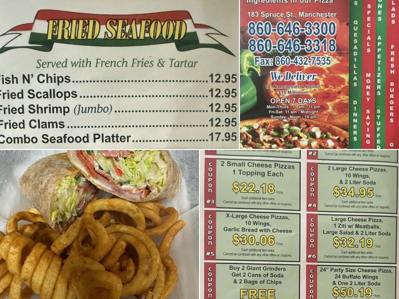 Sorrento's Pizza Menu