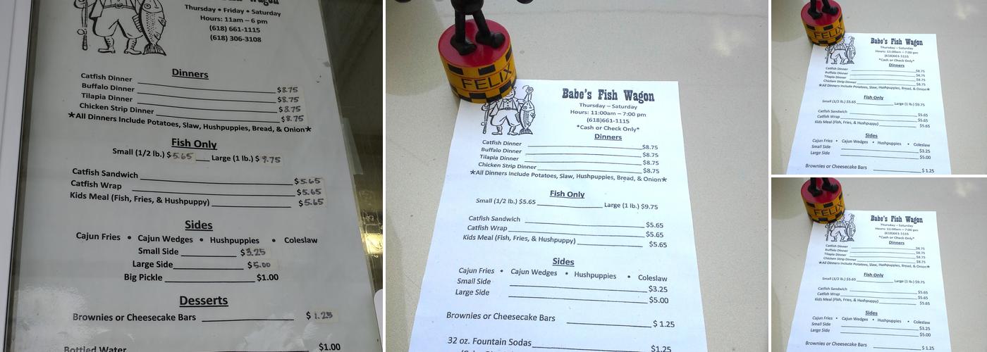 Babe's Fish Wagon Menu