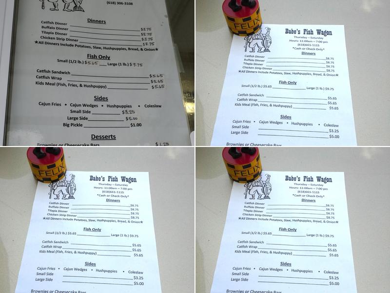 Babe's Fish Wagon Menu