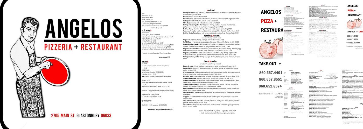Angelo's Pizza Menu