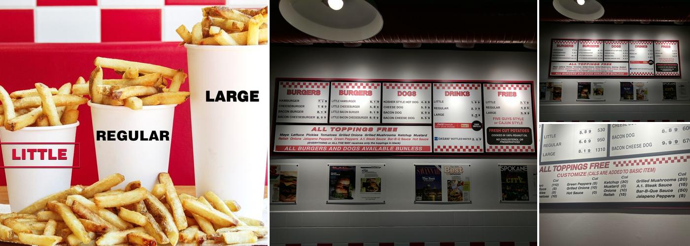 Five Guys Menu