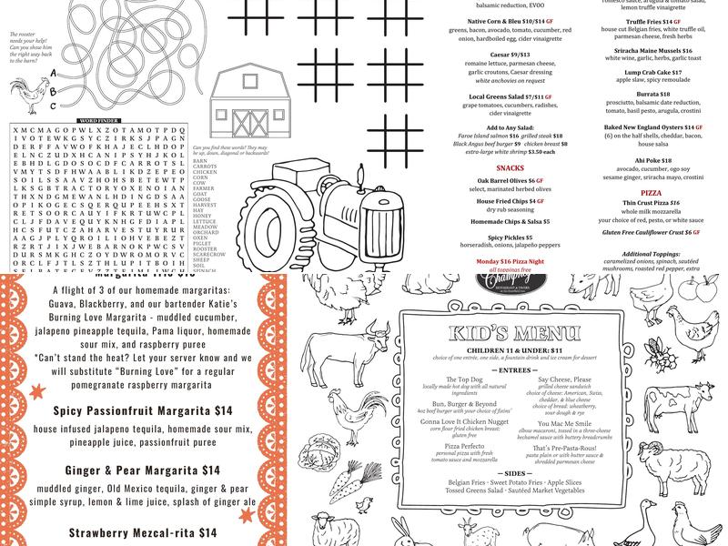 Champney's Restaurant & Tavern Menu