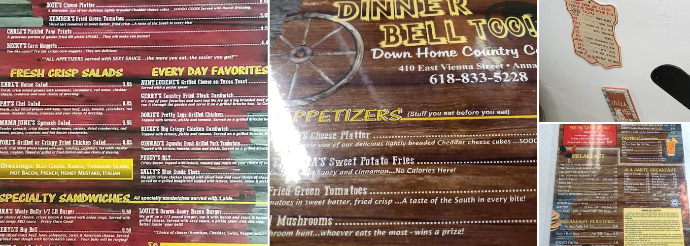 Dinner Bell Too Menu