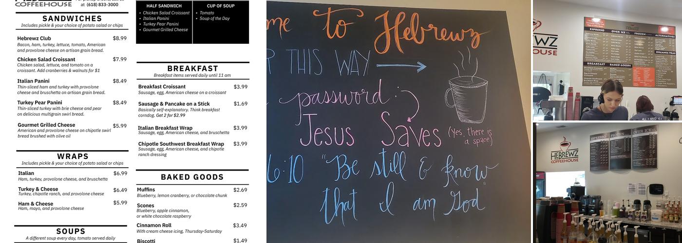 HeBrewz CoffeeHouse Menu