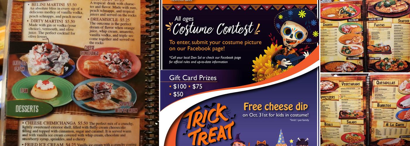 Don Sol Mexican Grill Menu