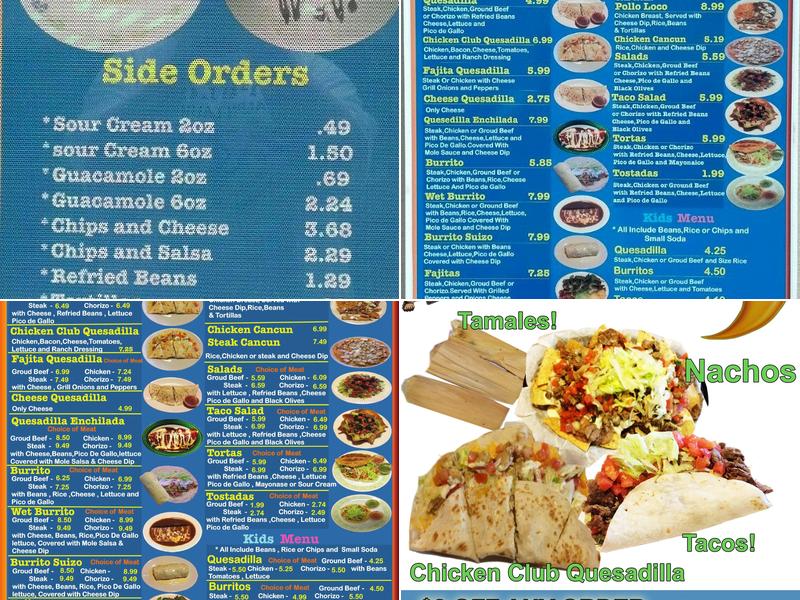 Don Luna Mexican Restaurant Menu