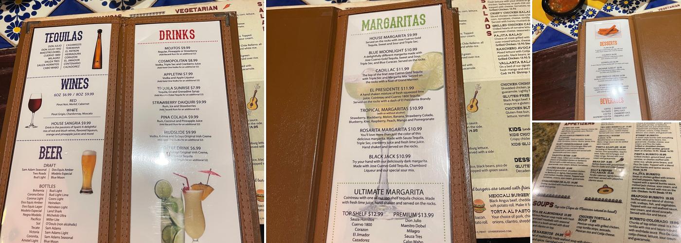 Mexicali Cantina Grill Menu