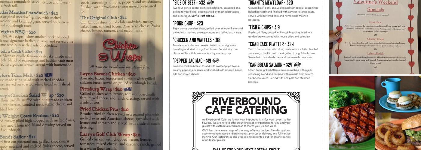 Riverbound Cafe Menu