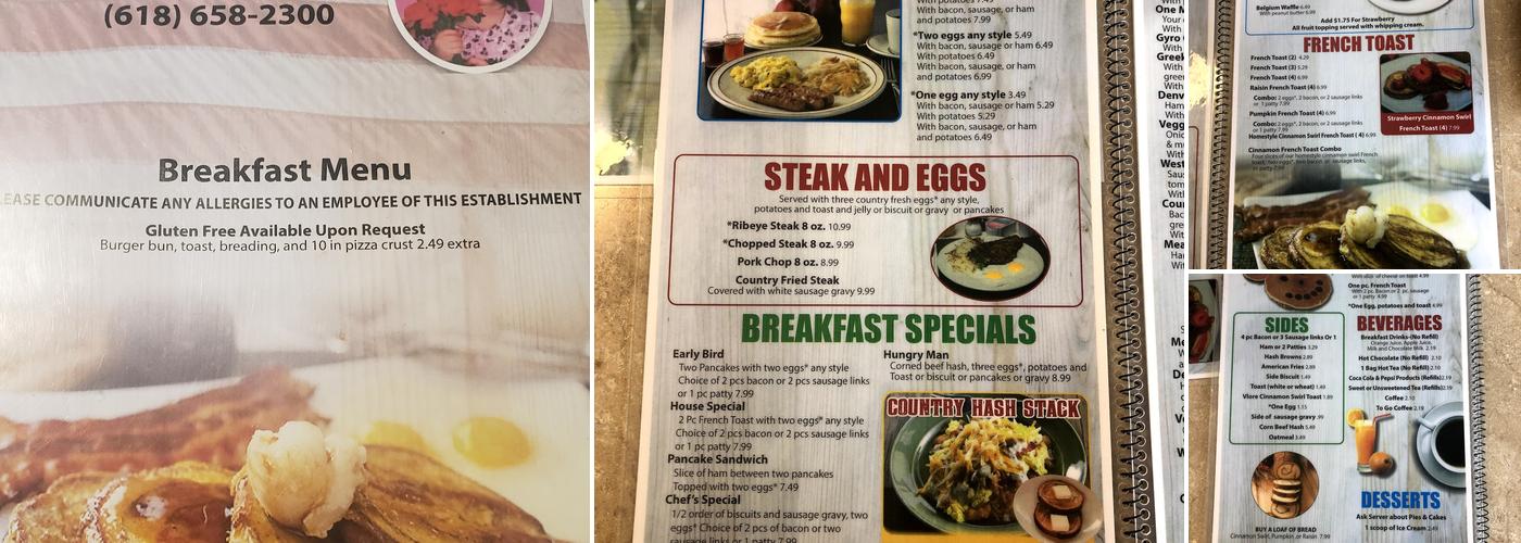 Vienna Diner Menu