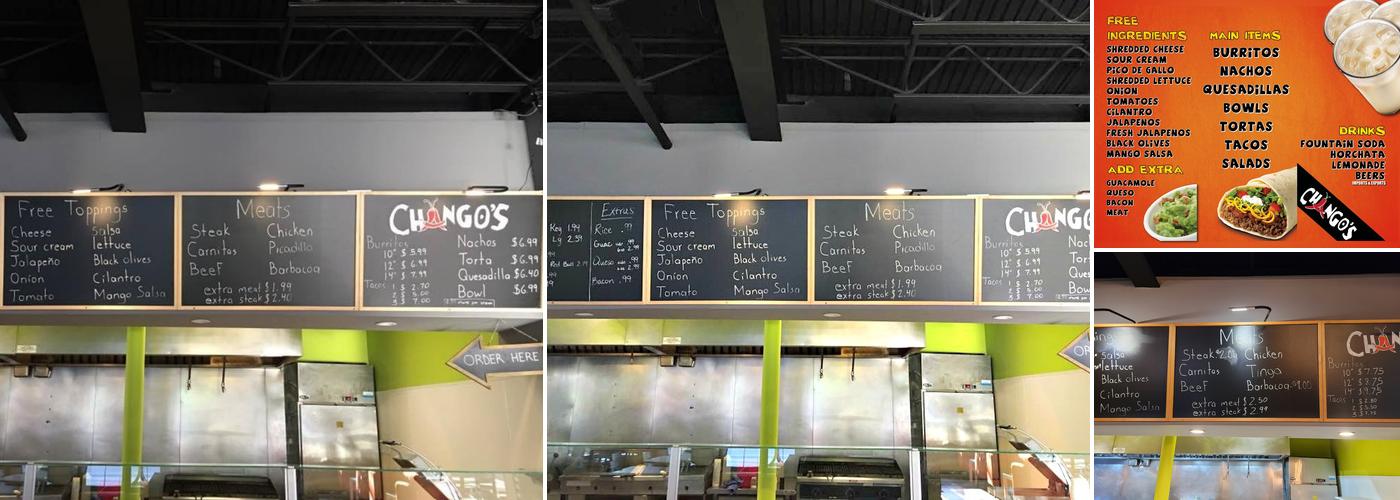 Chango’s Bar & Grill Menu