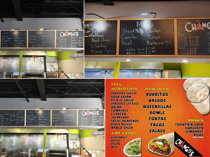 Chango’s Bar & Grill Menu