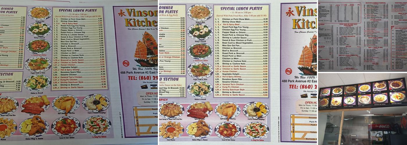 Vinson Kitchen Menu