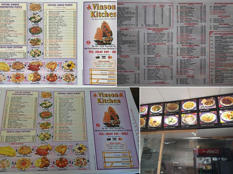 Vinson Kitchen Menu