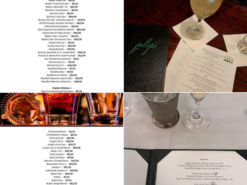 Julep's New Southern Cuisine Menu