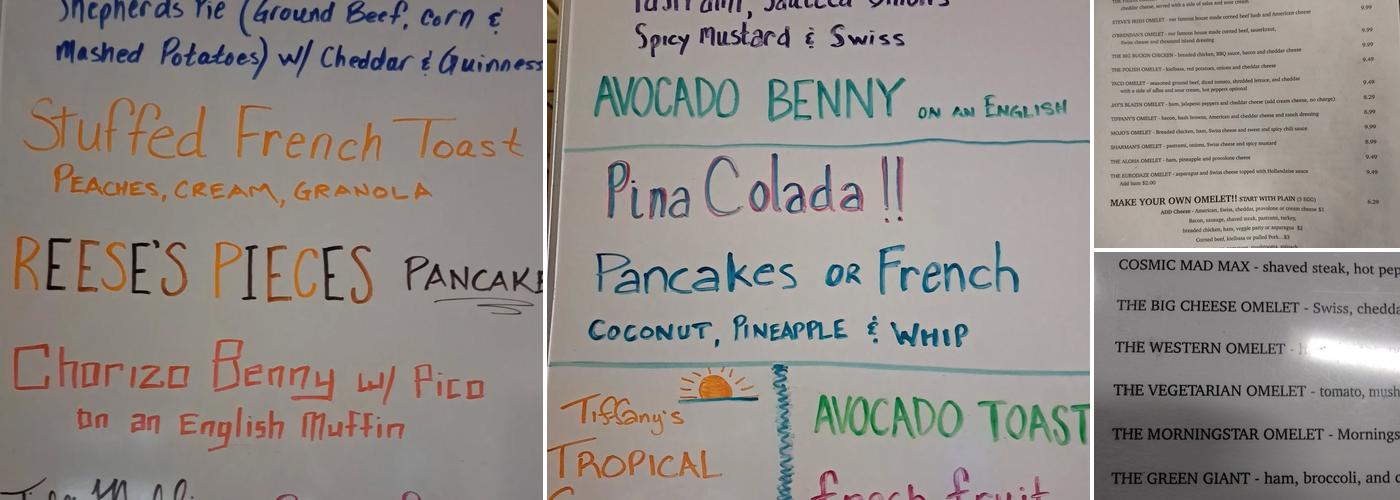 Cosmic Omelet Menu