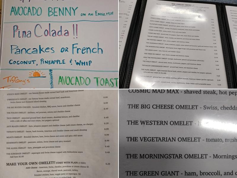 Cosmic Omelet Menu