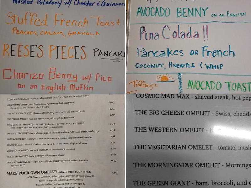 Cosmic Omelet Menu