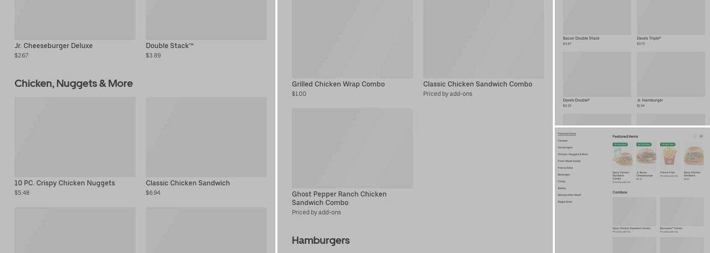 Wendy's Menu