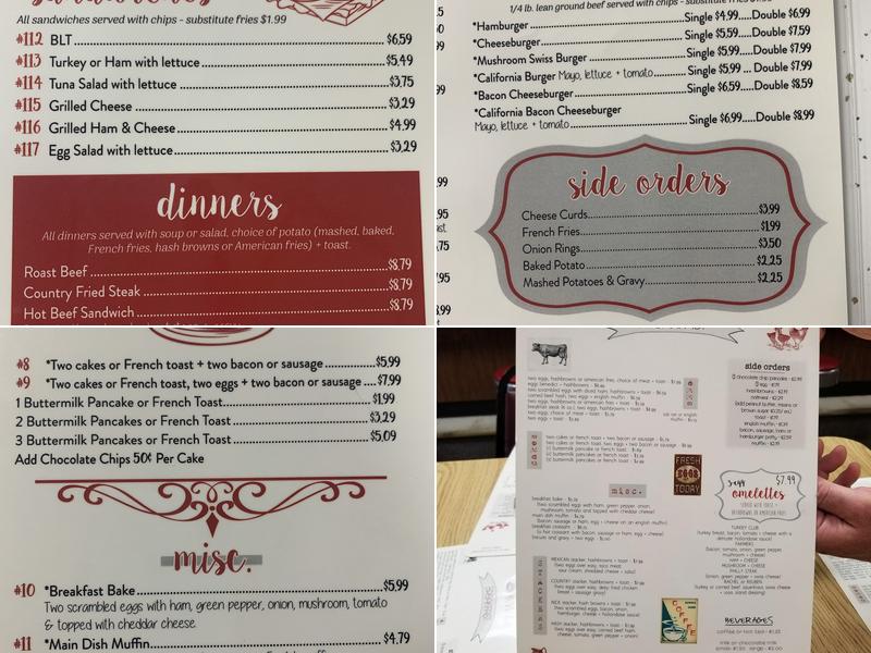 Marissa’s Main Dish Menu