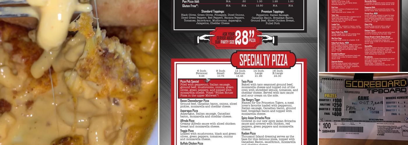 Pizza Pub of Center City Menu