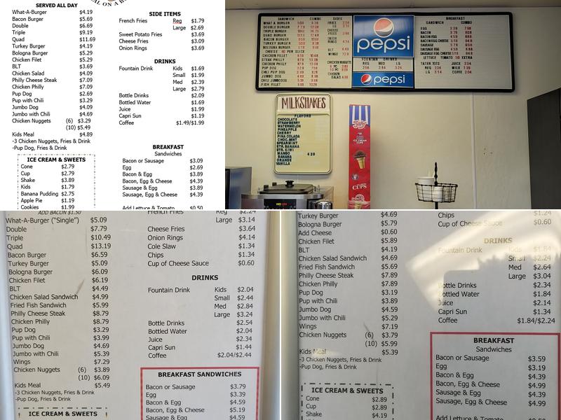 What-A-Burger Menu