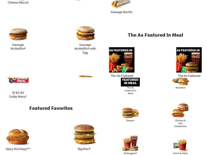 McDonald's Menu
