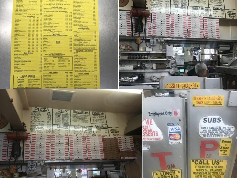 Tom & Pat's Pizza Menu