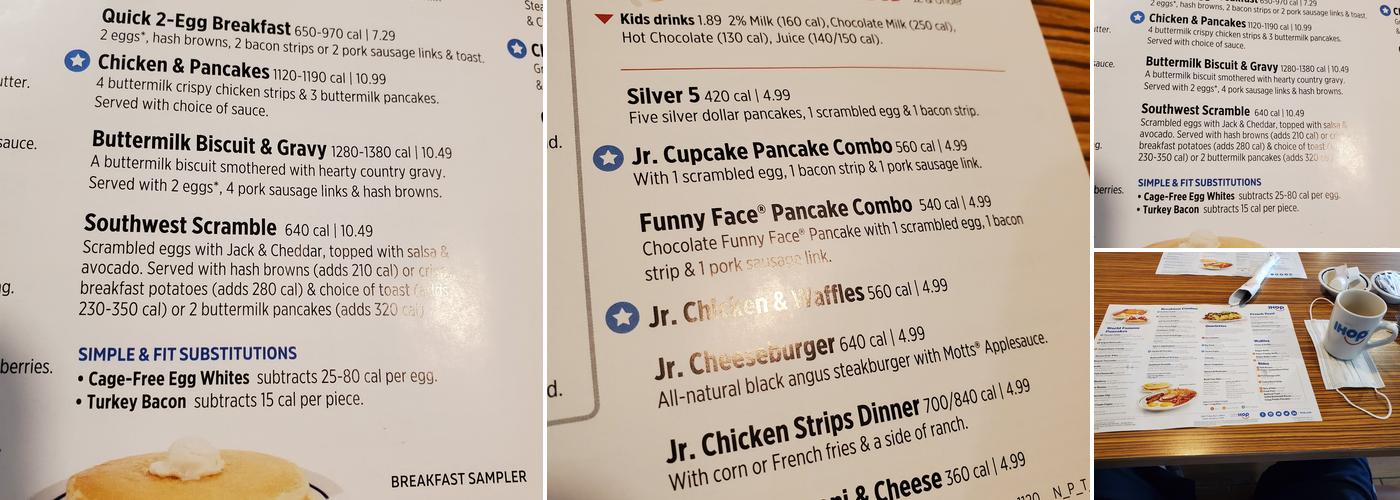 IHOP Menu
