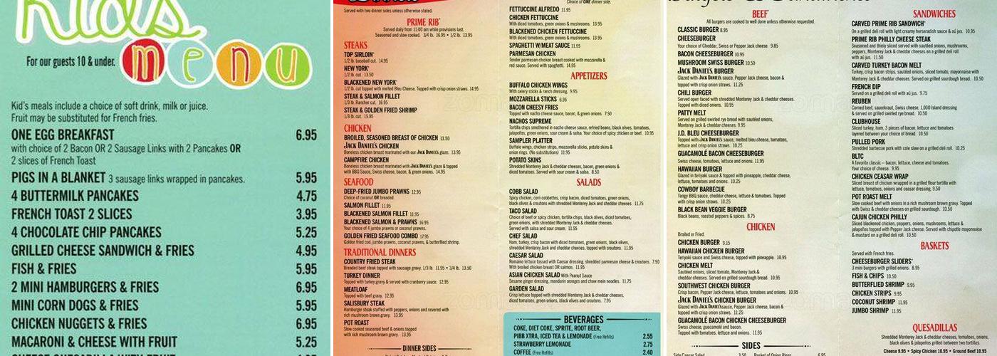 Jason's Restaurant Menu