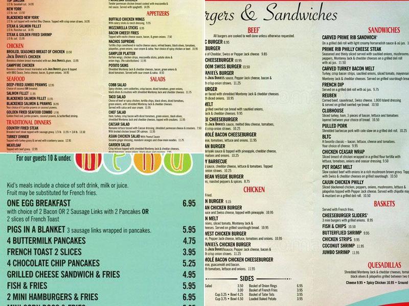 Jason's Restaurant Menu