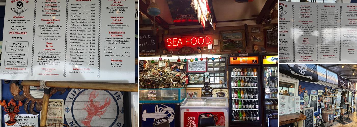 Stowe's Seafood Menu