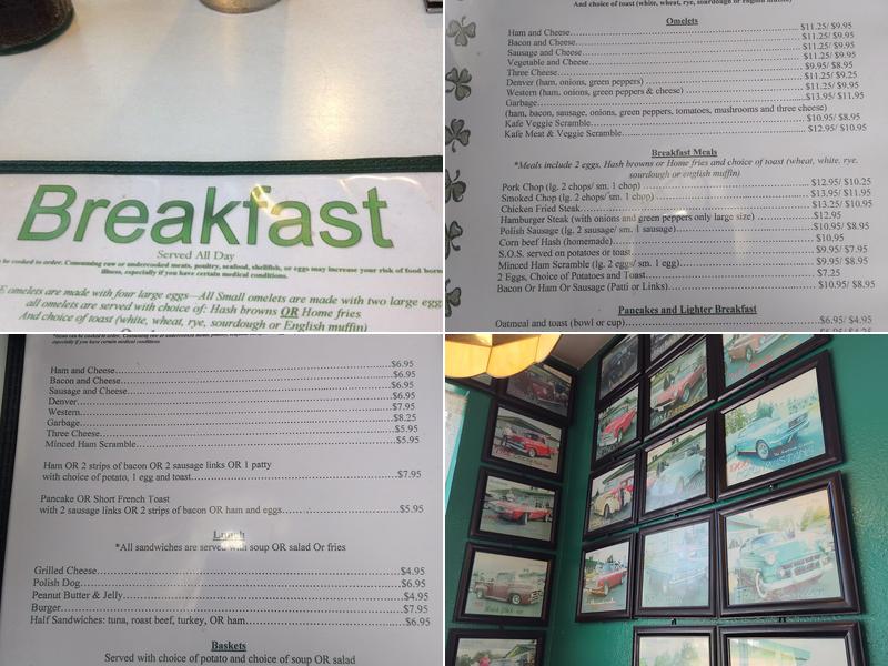 Kelley’s Kafe Menu