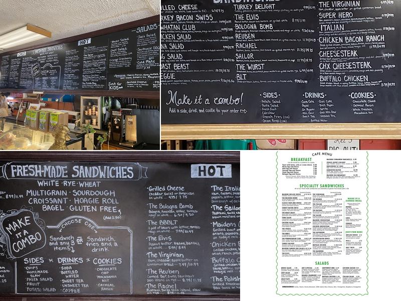 Cafe At Maidens Menu