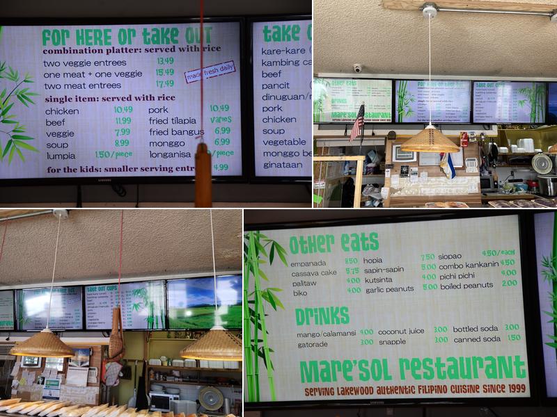 Maresol Restaurant Menu