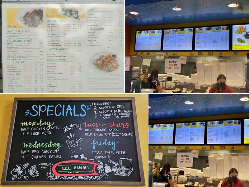 L&L Hawaiian Barbecue Menu