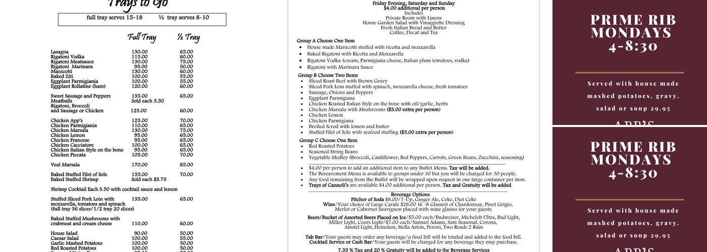 App’s Restaurant Menu