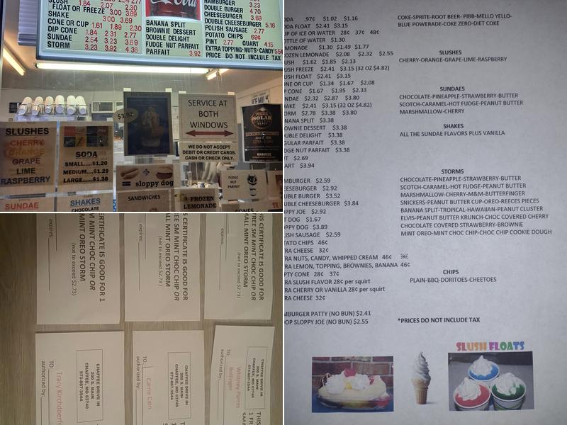 Chaffee Drive In Menu