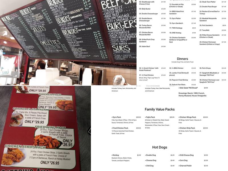 Wee-Dee's Restaurant Menu