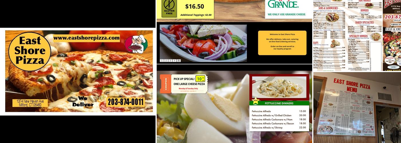 East Shore Pizza Menu