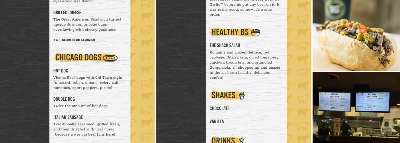 Beef Shack Menu
