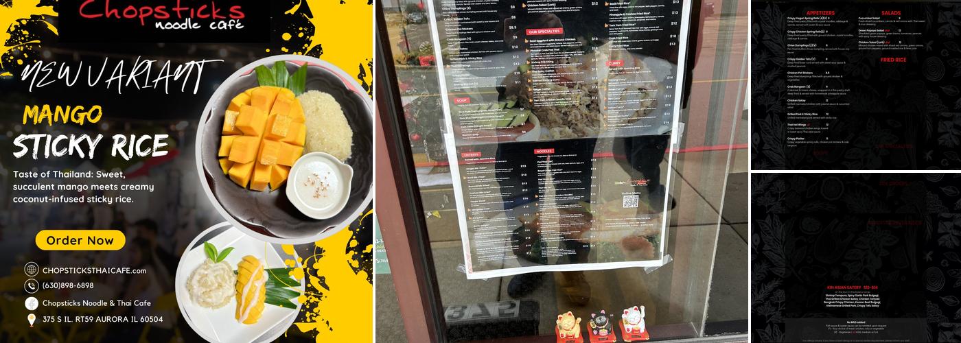 Chopsticks Noodle & Thai Cafe Menu