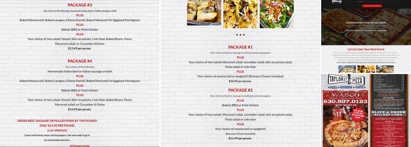 Taylor Street Pizza Menu